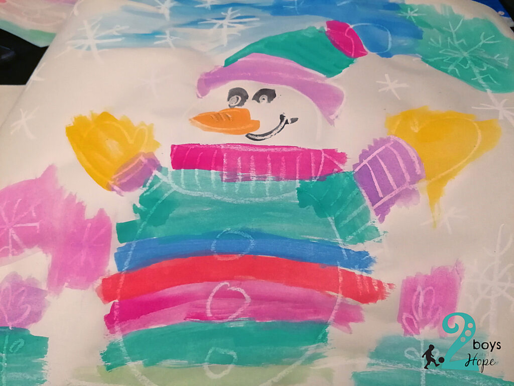 μαγική ζωγραφιά- χιονάνθρωπος